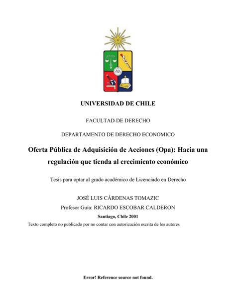 universidad de chile tesis